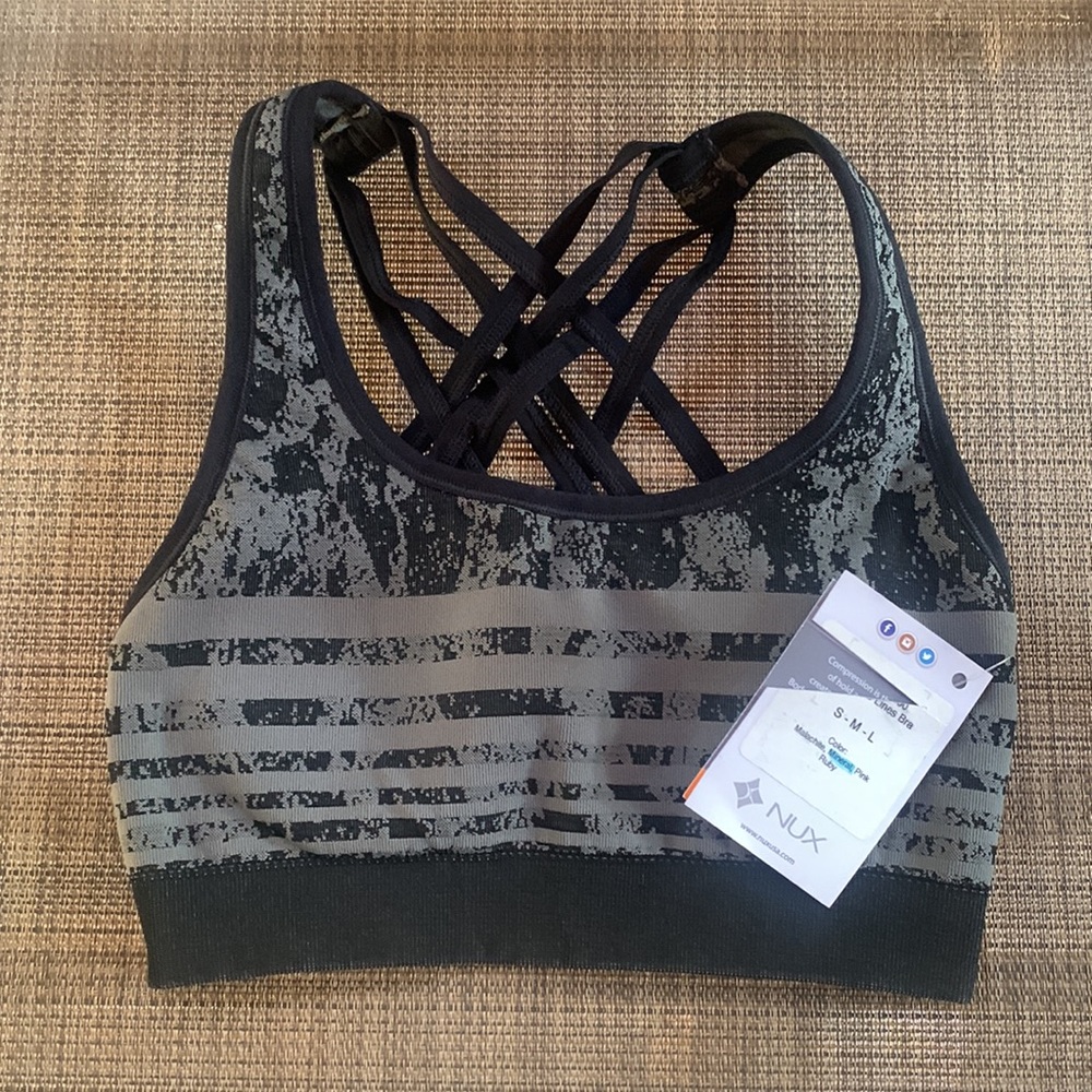 NWT NUX USA Along The Lines Bra color mineral - Picture 2 of 12
